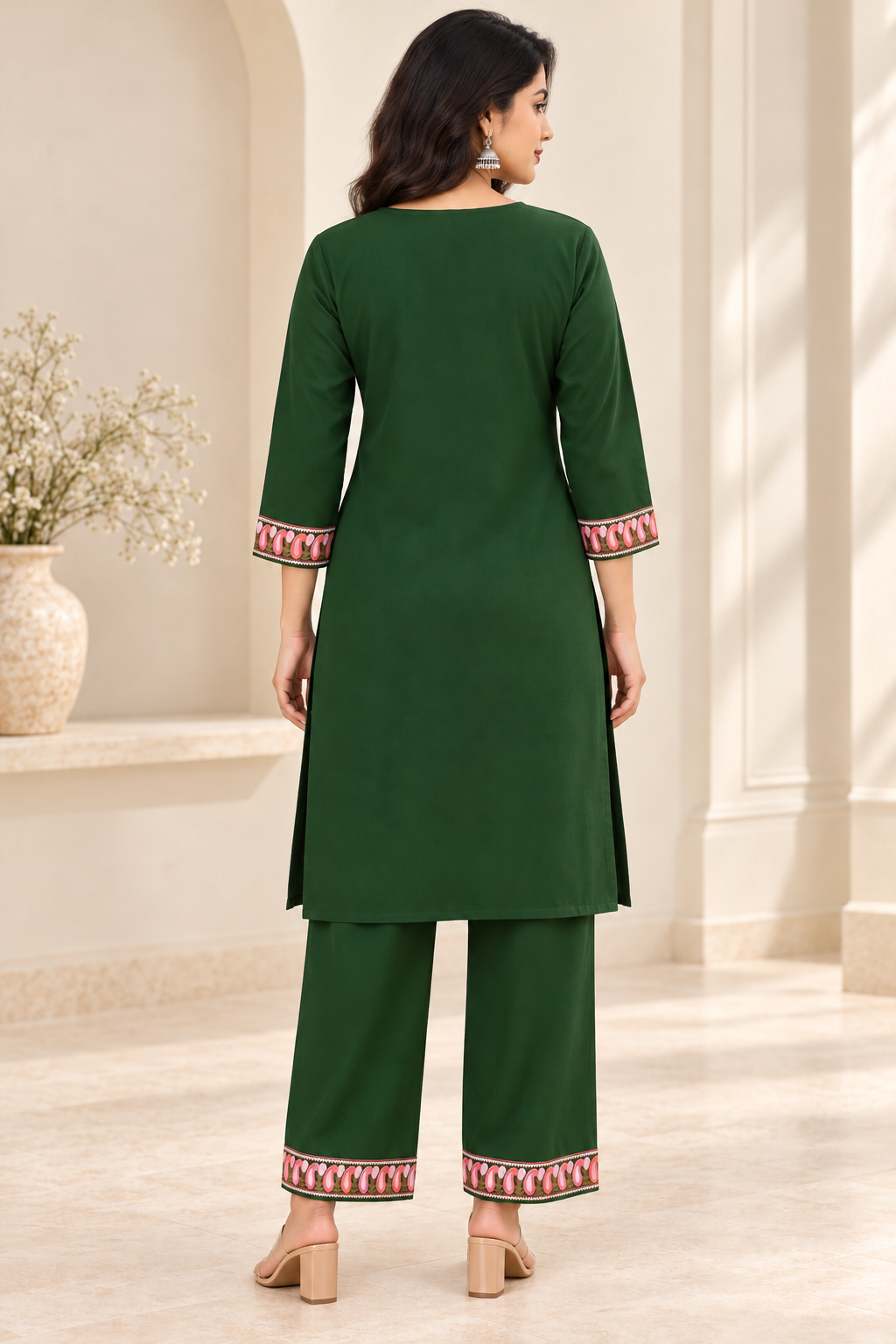Mehandi Aari Work Co-ord Set – Shalimar Winter