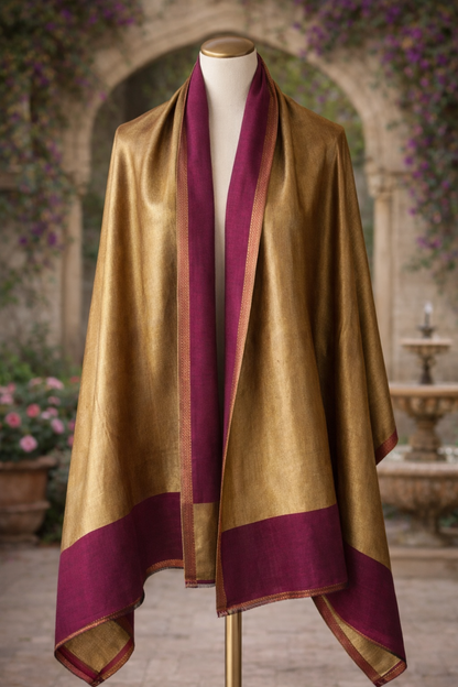 Kashmiri Moonlight Magenta Pashmina Stole