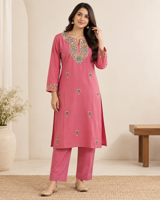 Magenta Aari Work Cord Set – Shalimar Summer