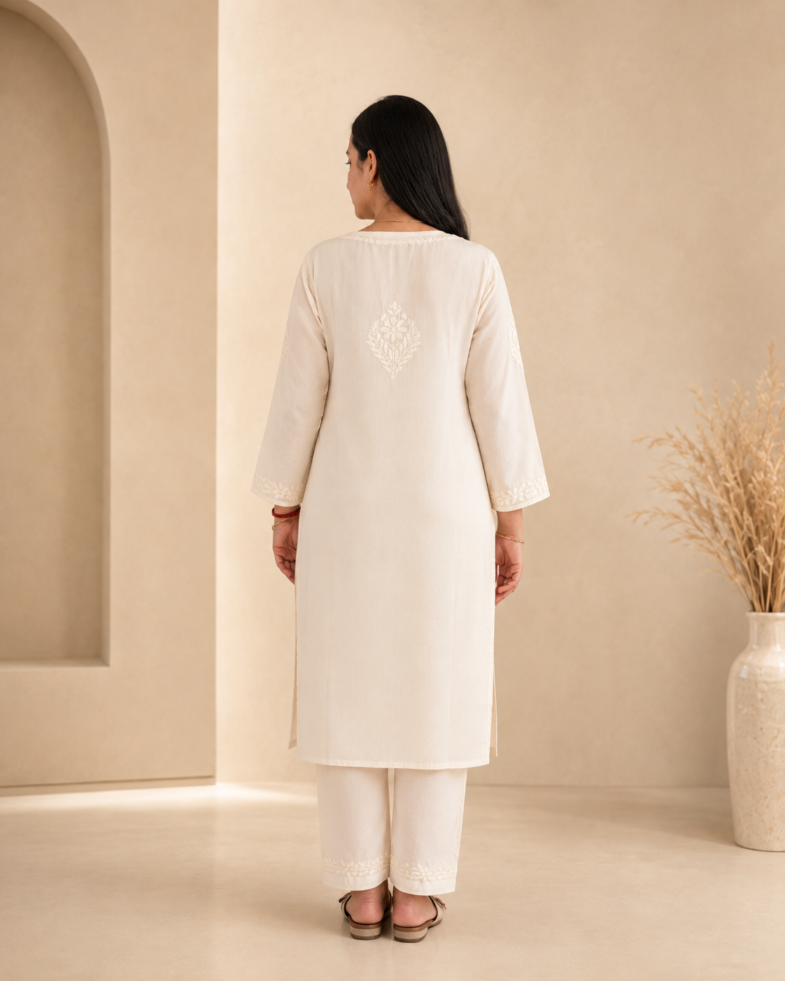 Off White Chikankari Cord Set – Nawabi Summer