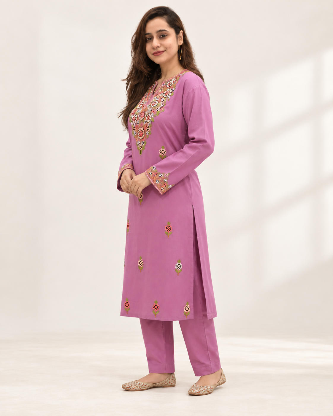 Pink Aari Work Cord Set – Shalimar Summer