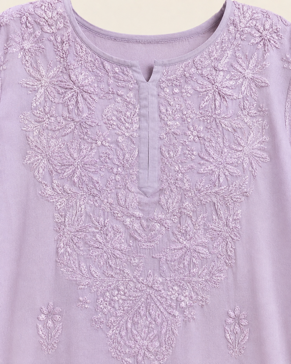 Lavender Silver Chikankari Cord Set – Nawabi Summer