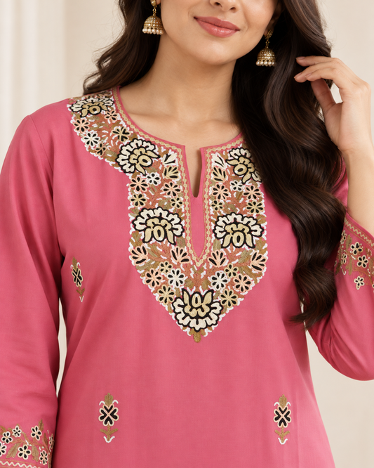 Magenta Aari Work Cord Set – Shalimar Summer