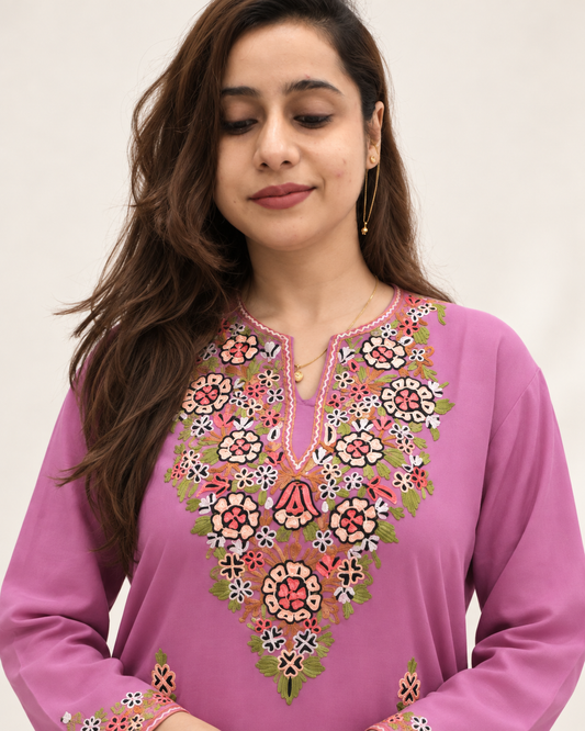 Pink Aari Work Cord Set – Shalimar Summer