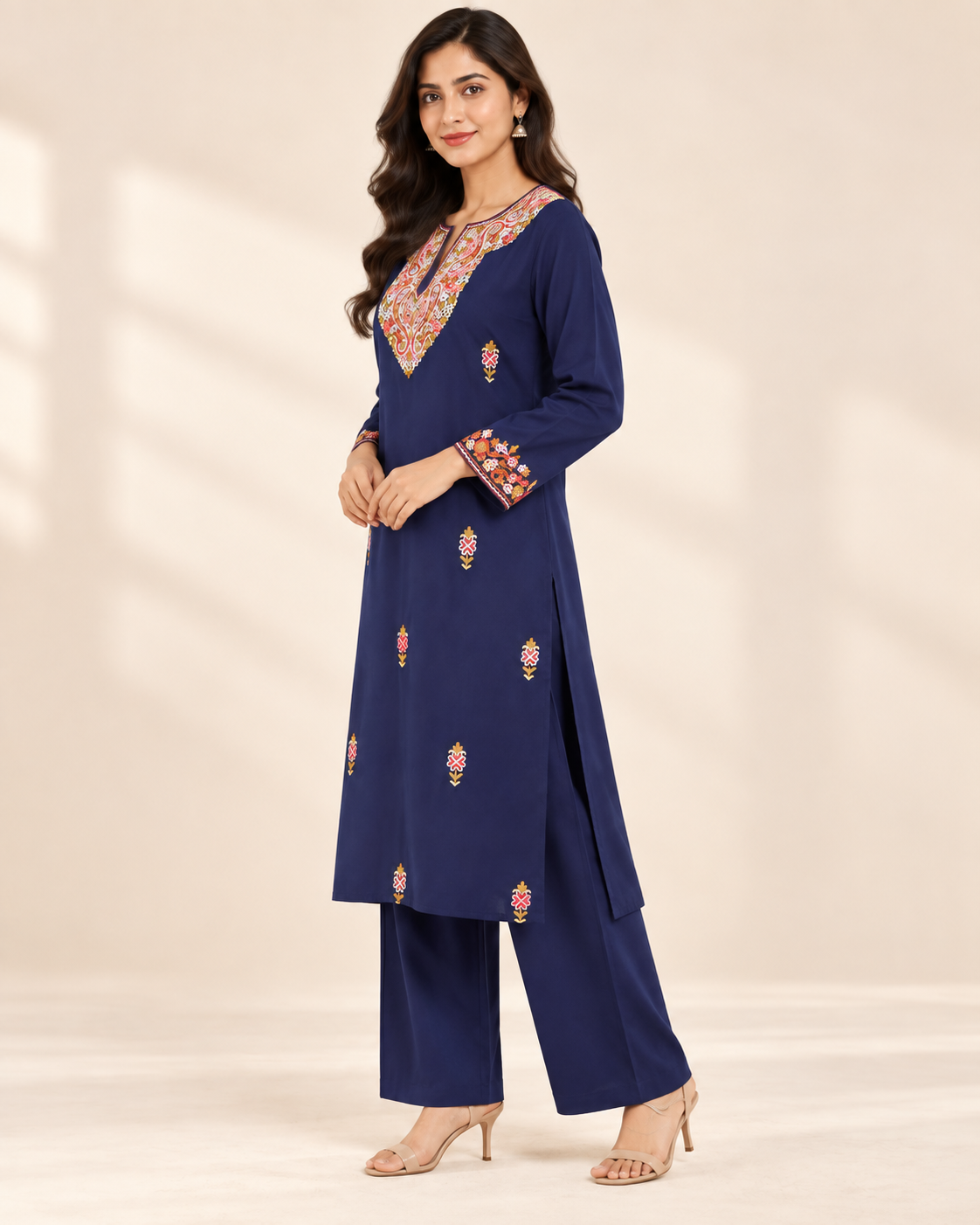 Royal Blue Aari Work Cord Set – Shalimar Summer