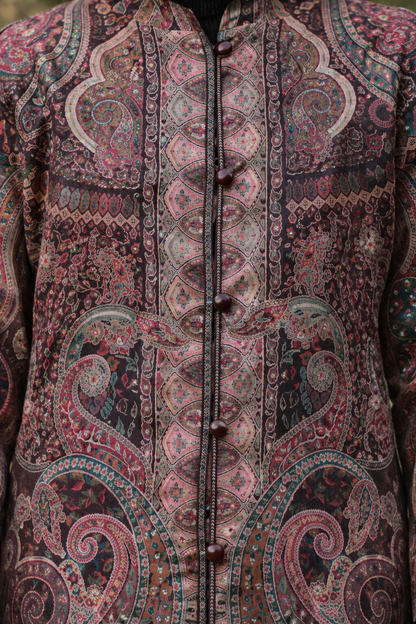 Zoya Wine Kani Statement Jacket